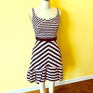 McGinn Black & White Stripe Dress size 2